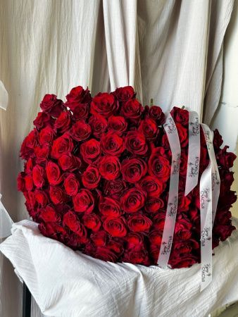 Элитные Красные Розы 101 шт.